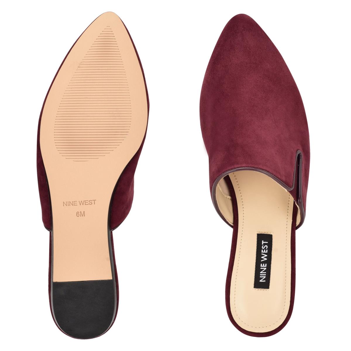 Nine West Freeda Pointy Burunlu Mule Ayakkabı Kadın Bordo | 7498HITJD