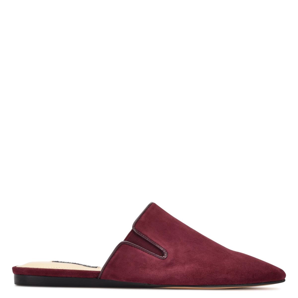 Nine West Freeda Pointy Burunlu Mule Ayakkabı Kadın Bordo | 7498HITJD