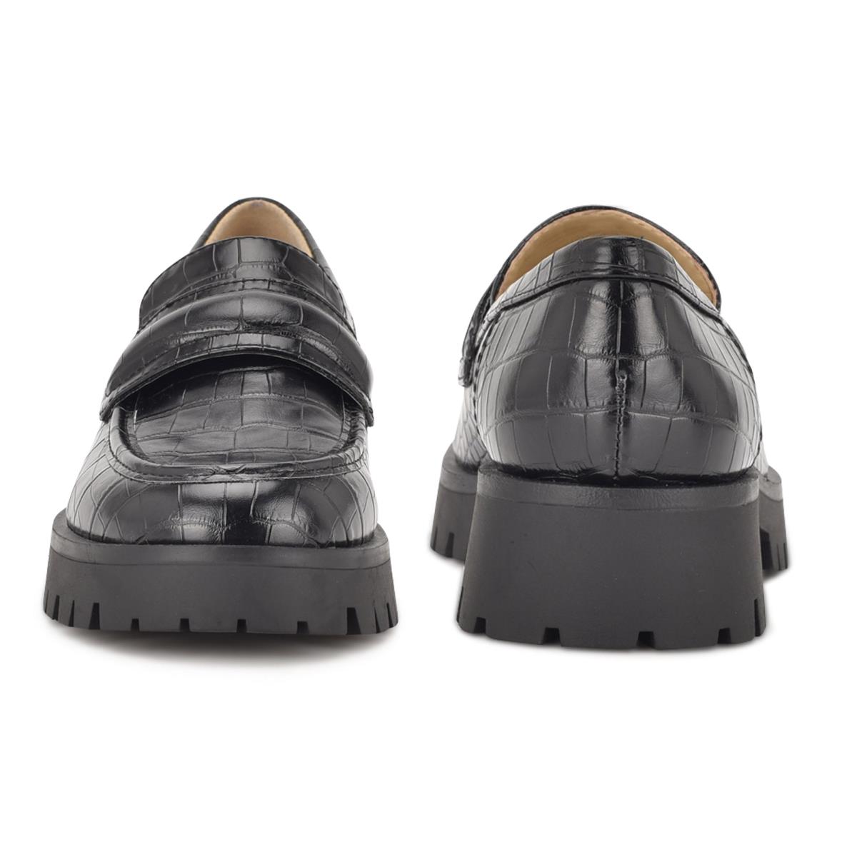 Nine West Garren Lug Sole Loafer Ayakkabı Kadın Siyah | 1847AGMSU