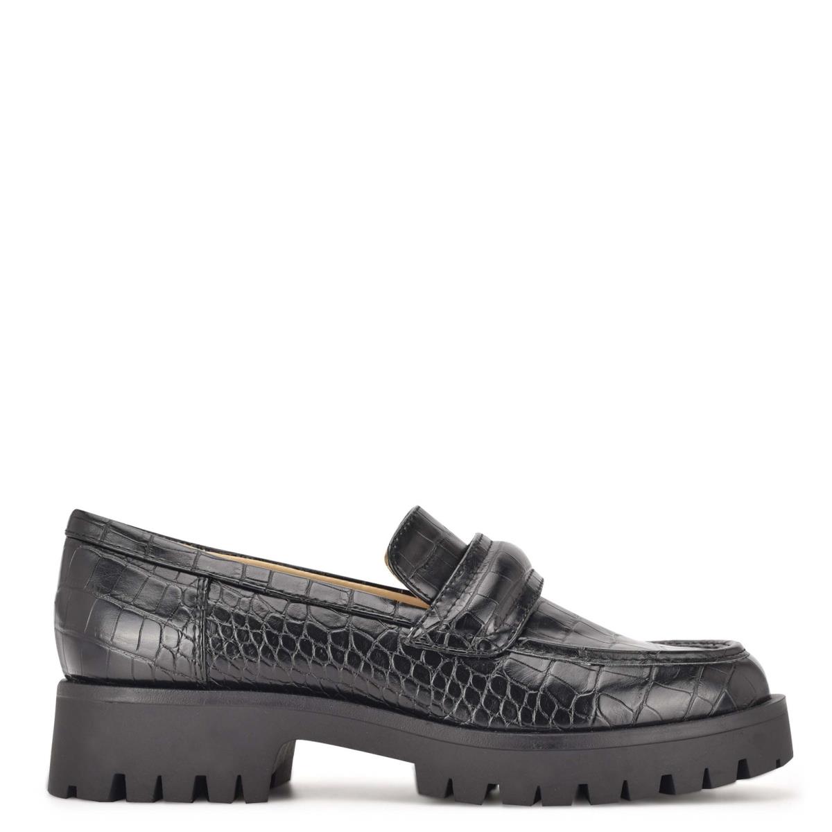 Nine West Garren Lug Sole Loafer Ayakkabı Kadın Siyah | 1847AGMSU