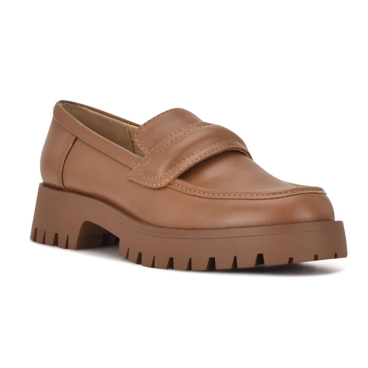 Nine West Garren Lug Sole Loafer Ayakkabı Kadın Kahverengi | 7839TOHQF