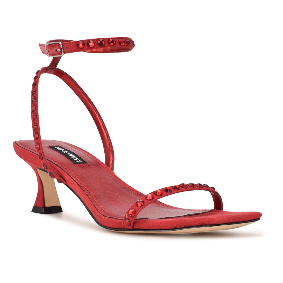 Nine West Giena Ankle Askılı Elbise Sandalet Kadın Kırmızı | 9026BSXAE