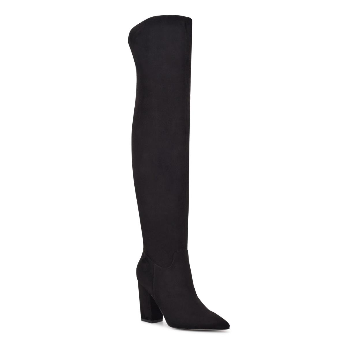 Nine West Goforit Over The Knee Topuklu Bot Kadın Siyah | 3482NSJFD