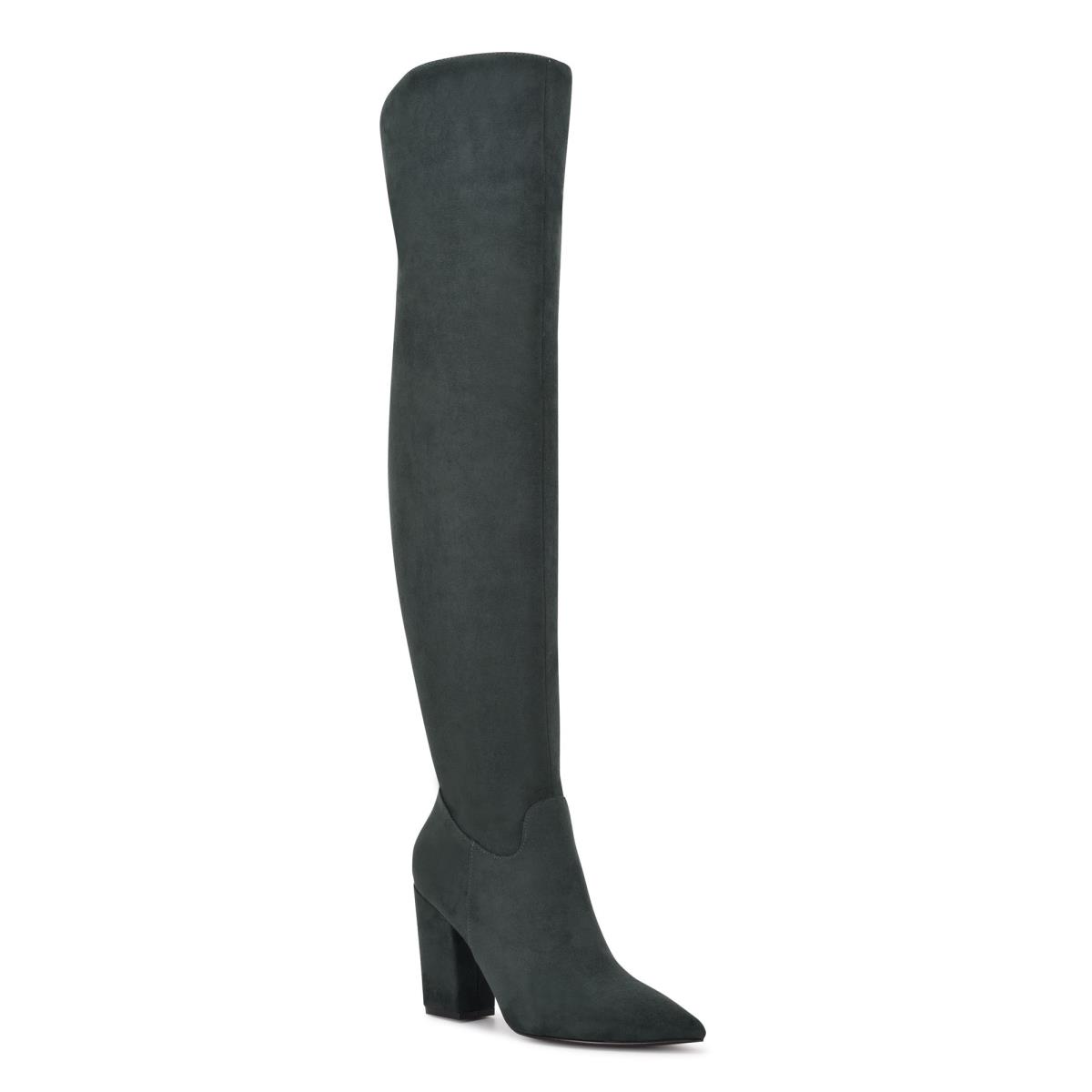 Nine West Goforit Over The Knee Topuklu Bot Kadın Siyah | 9378UHNPM