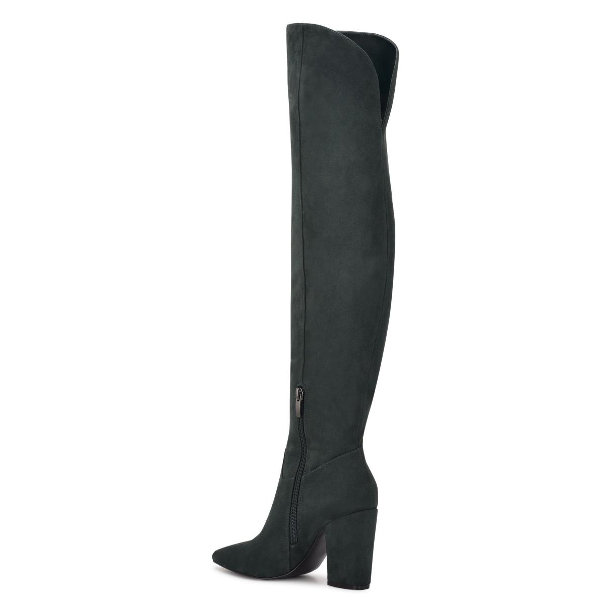 Nine West Goforit Over The Knee Topuklu Bot Kadın Siyah | 9378UHNPM