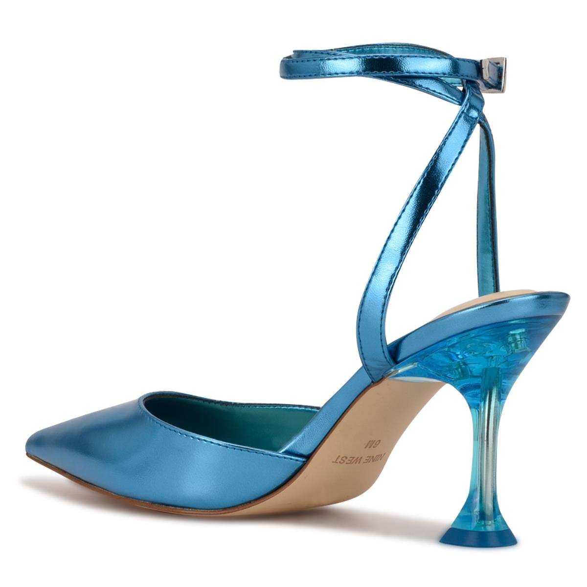 Nine West Harlowe Ankle Askılı Stiletto Ayakkabı Kadın Mavi | 3697LNQJO