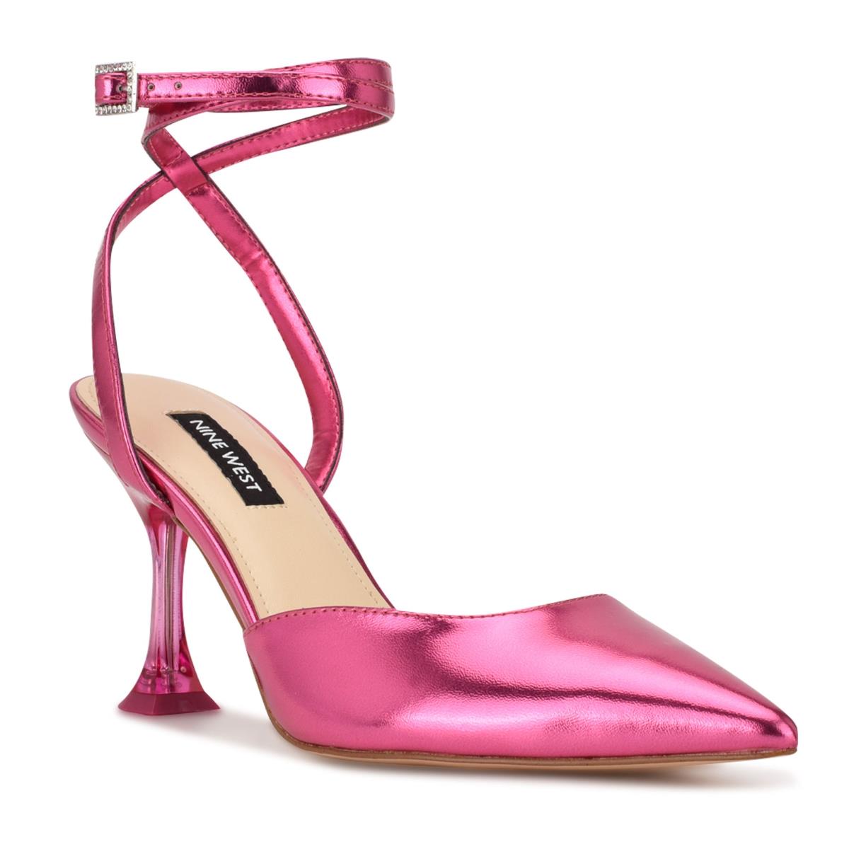 Nine West Harlowe Ankle Askılı Stiletto Ayakkabı Kadın Pembe | 4289LWGBS