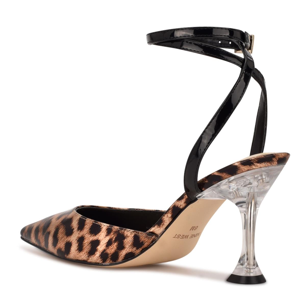 Nine West Harlowe Ankle Askılı Stiletto Ayakkabı Kadın Leopar | 6402OSZVJ