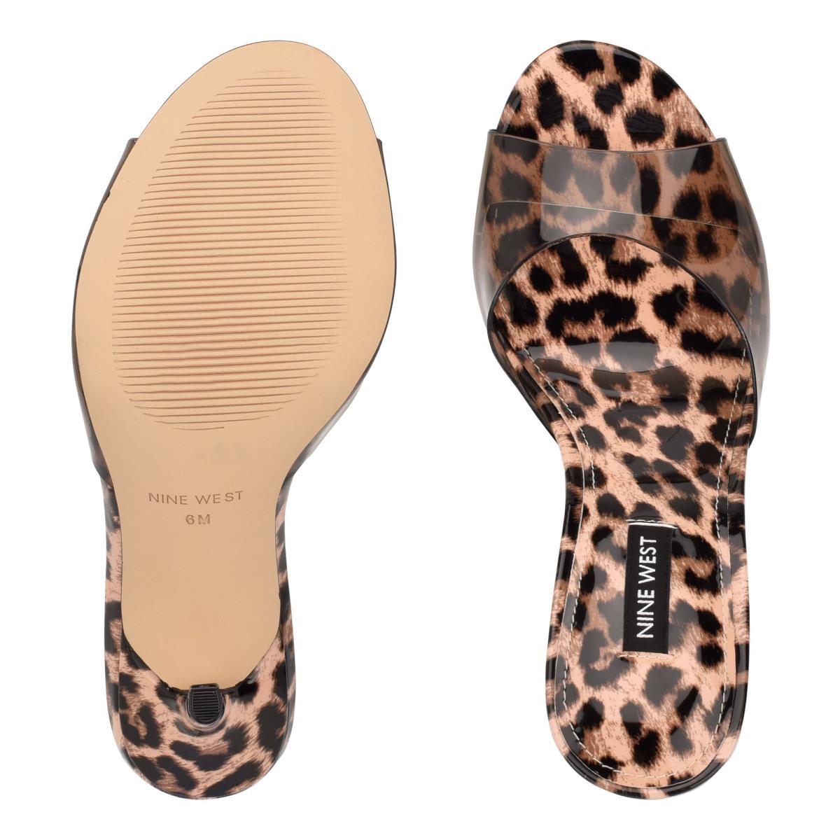 Nine West Ido Topuklu Kaydırmalı Sandalet Kadın Leopar | 3270IKGDJ