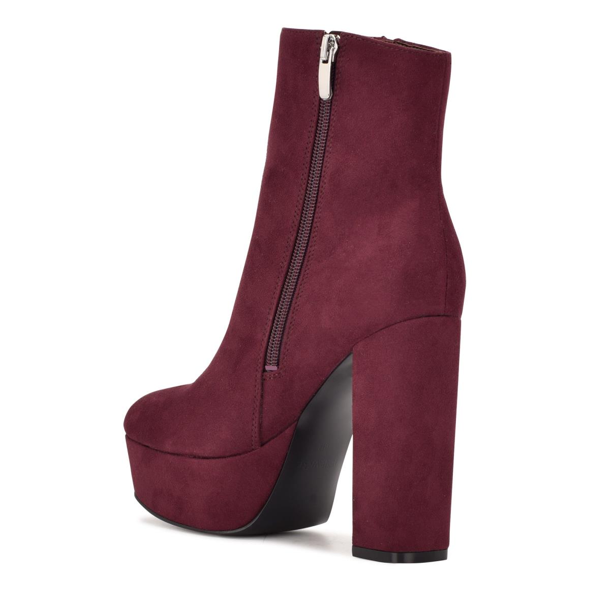 Nine West Kerri Platform Bot Kadın Bordo | 3905GZMAQ