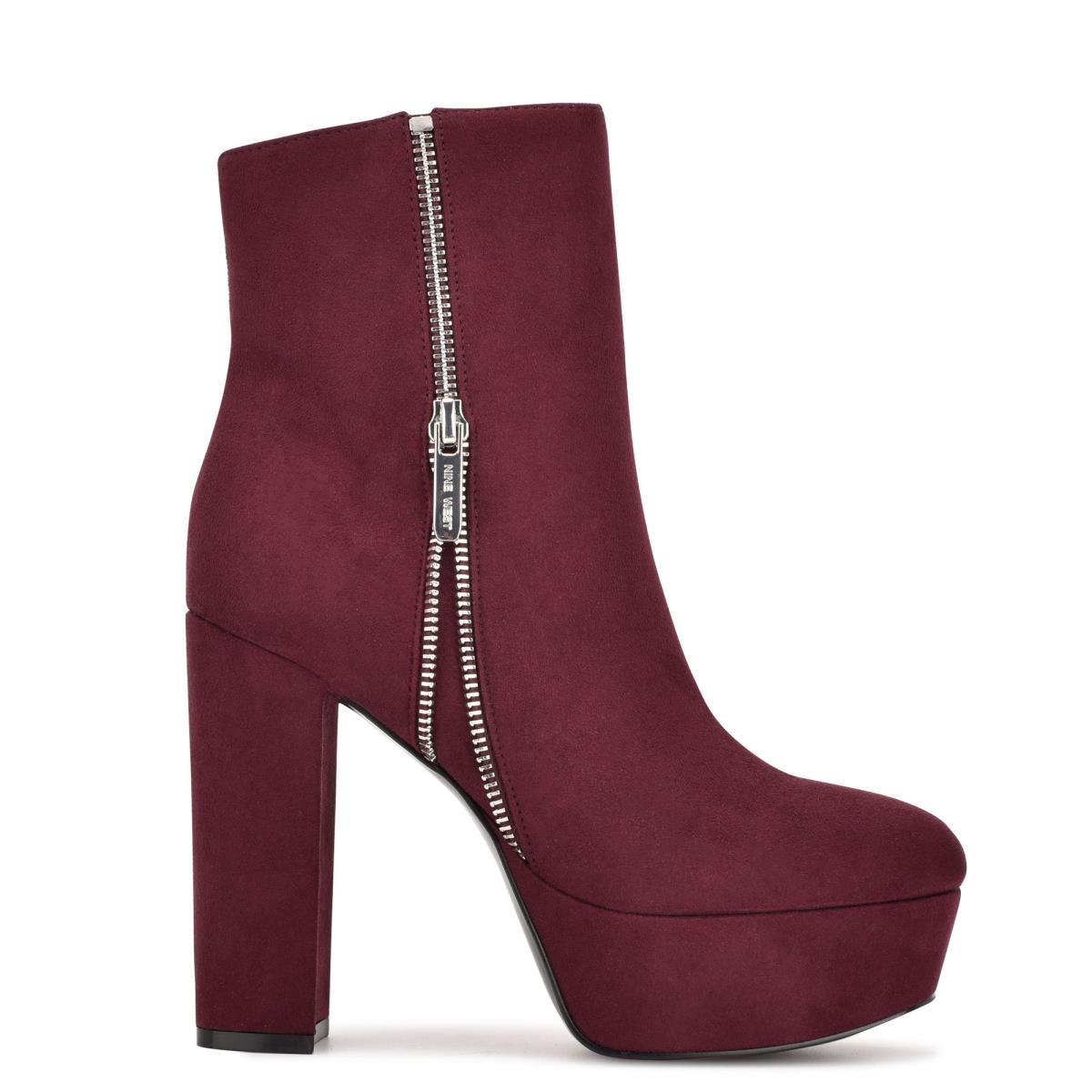 Nine West Kerri Platform Bot Kadın Bordo | 3905GZMAQ