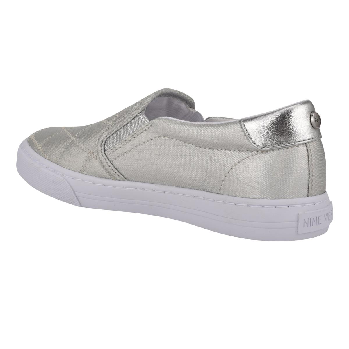 Nine West Lala Slip On Sneakers Kadın Gümüş | 3501GPYFT