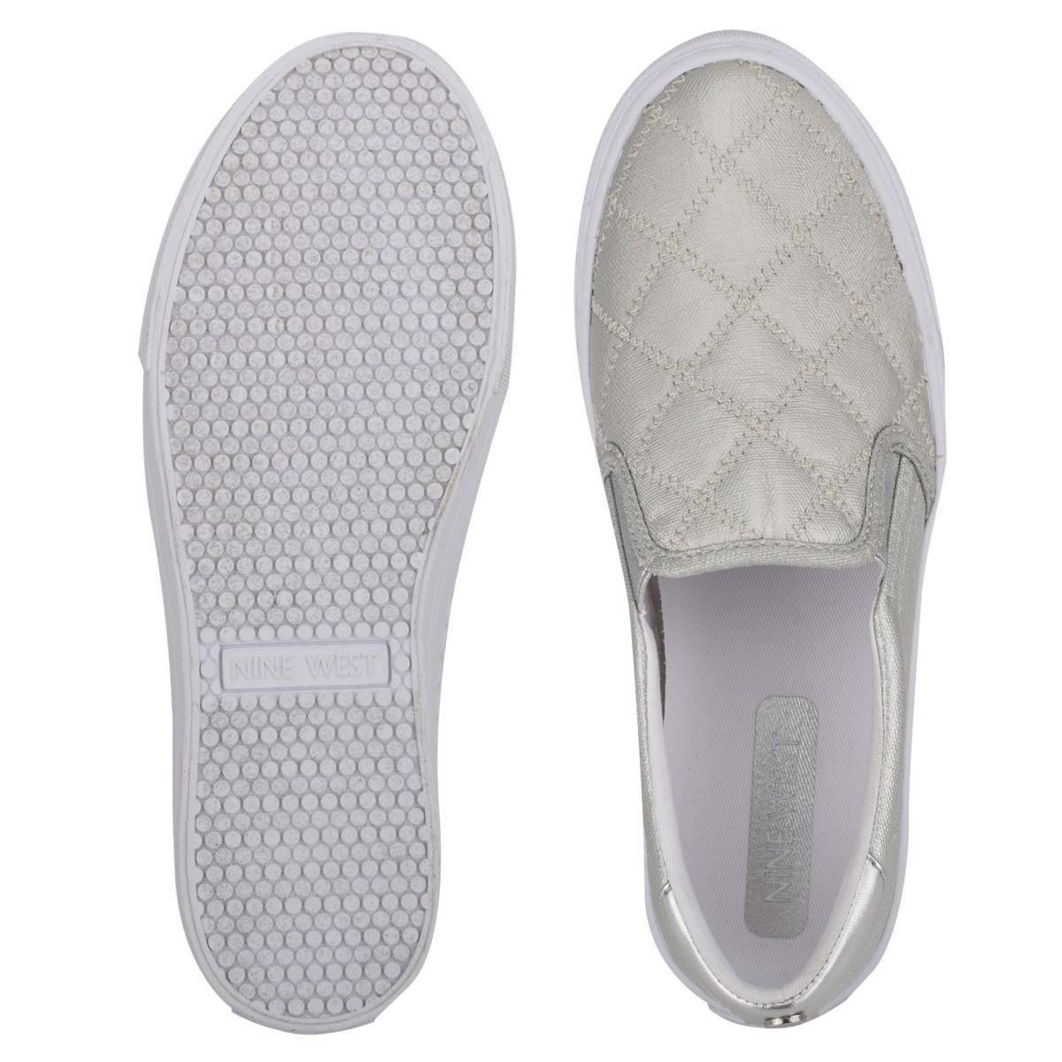 Nine West Lala Slip On Sneakers Kadın Gümüş | 3501GPYFT