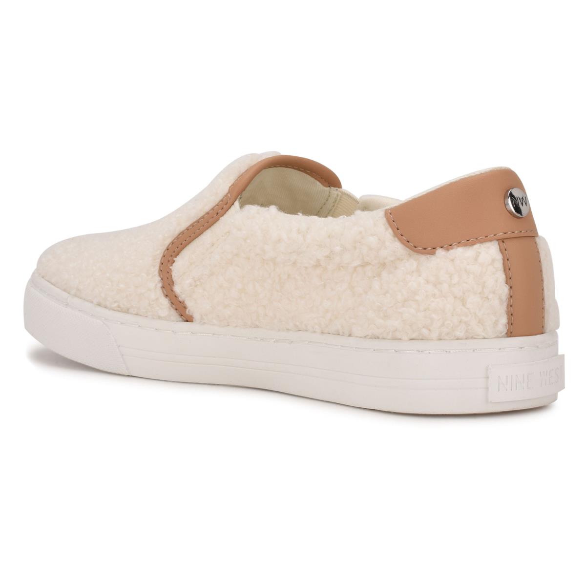 Nine West Lala Slip On Sneakers Kadın Krema | 1738TDOSN