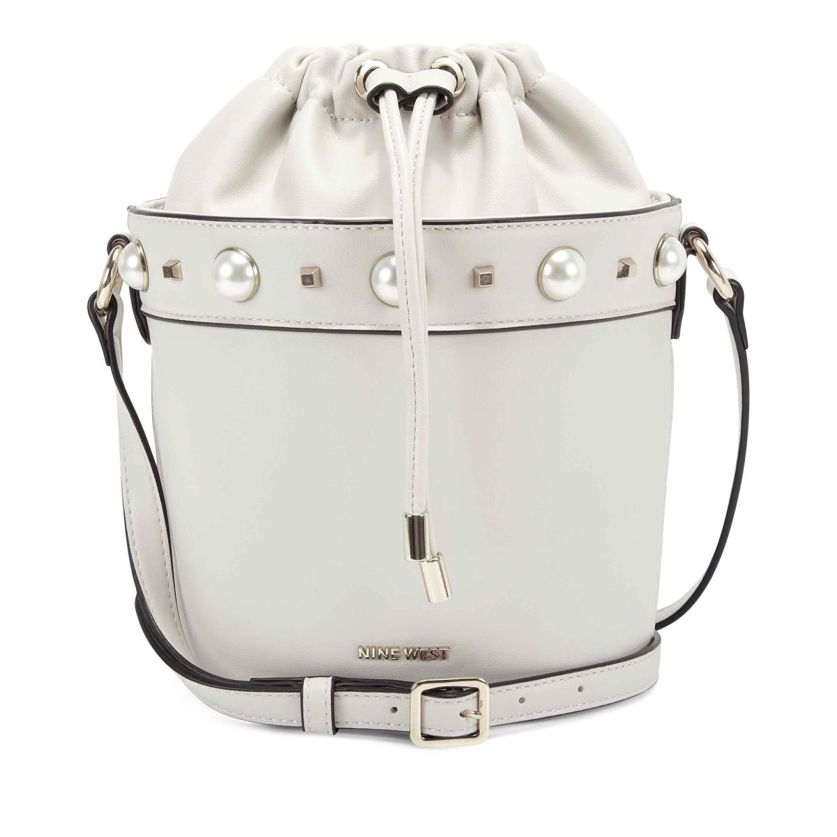 Nine West Laylin Drawstring Bucket Çapraz Askılı Çanta Kadın Beyaz | 9587YLIZO