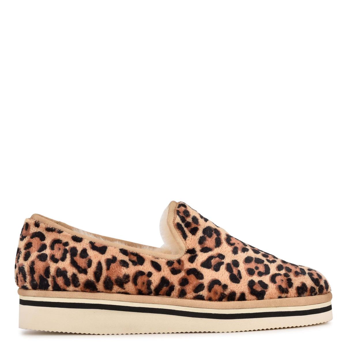 Nine West Laze Cozy Slip On Bale Ayakkabısı Kadın Leopar | 8795CKFAH