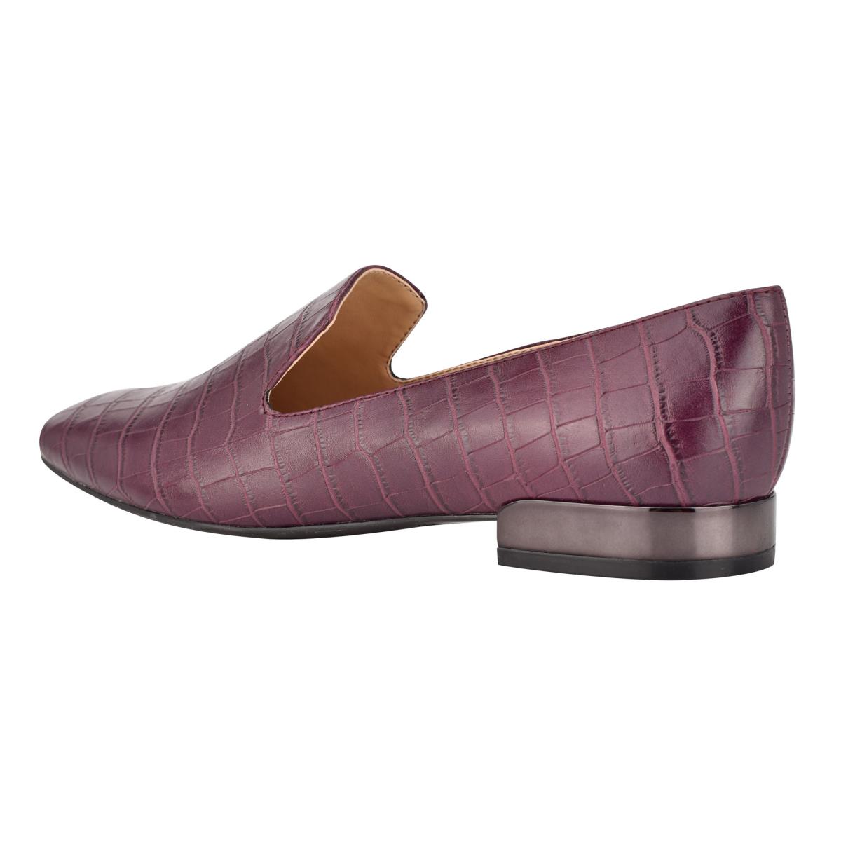 Nine West Lisette Smoking Flats Kadın Claret | 5281HIXWQ