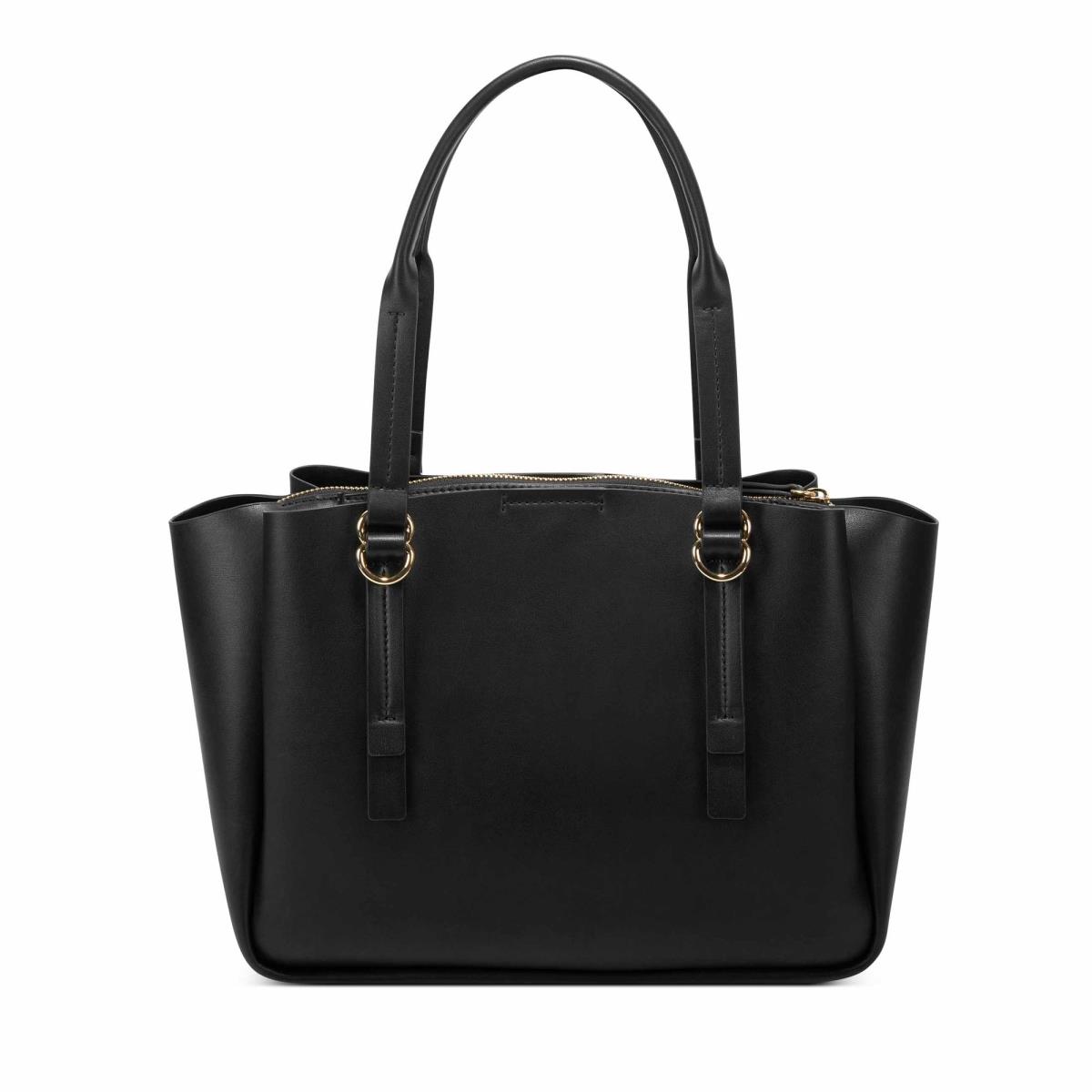 Nine West Maisie Jet Set Satchel Çanta Kadın Siyah | 2360FZIER