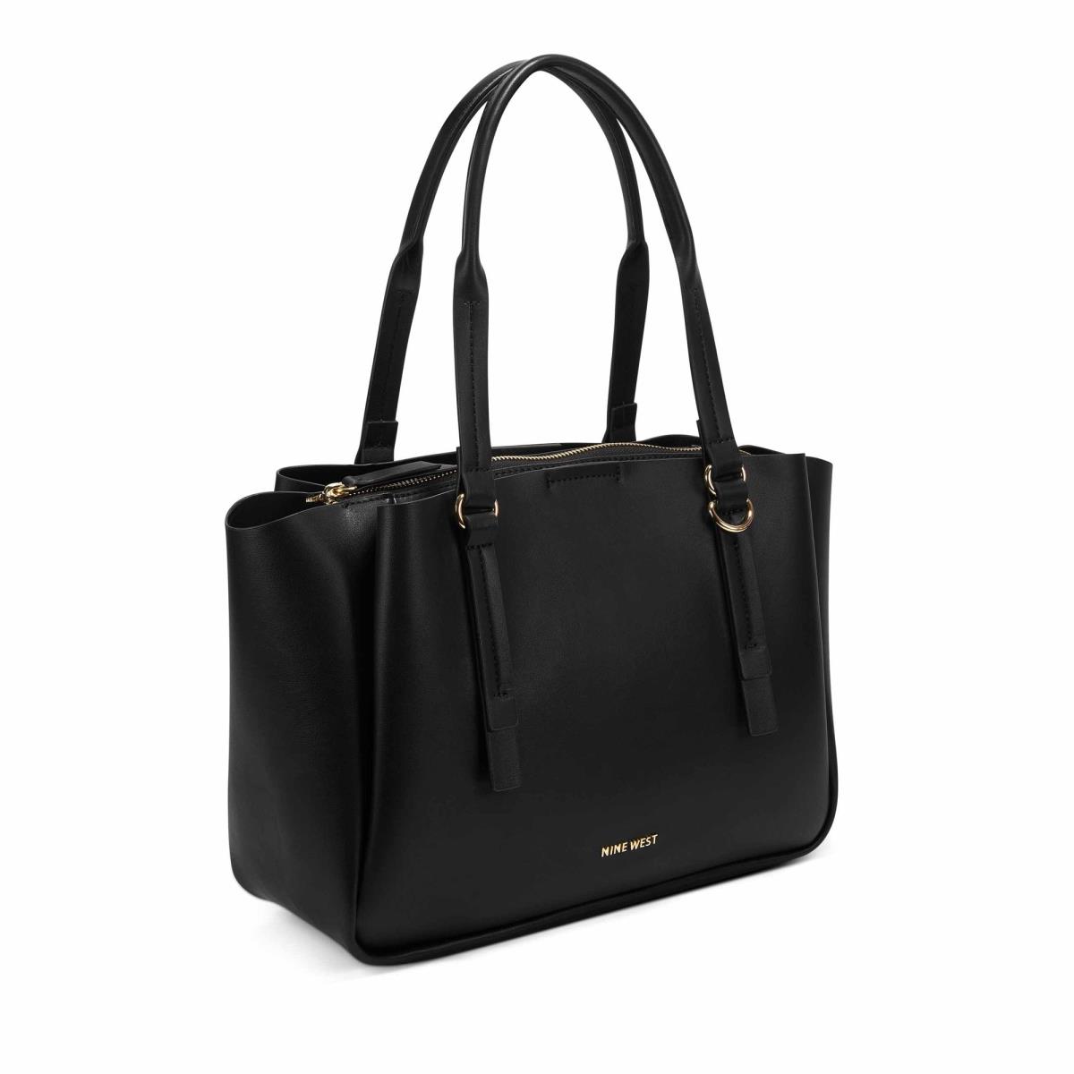 Nine West Maisie Jet Set Satchel Çanta Kadın Siyah | 2360FZIER