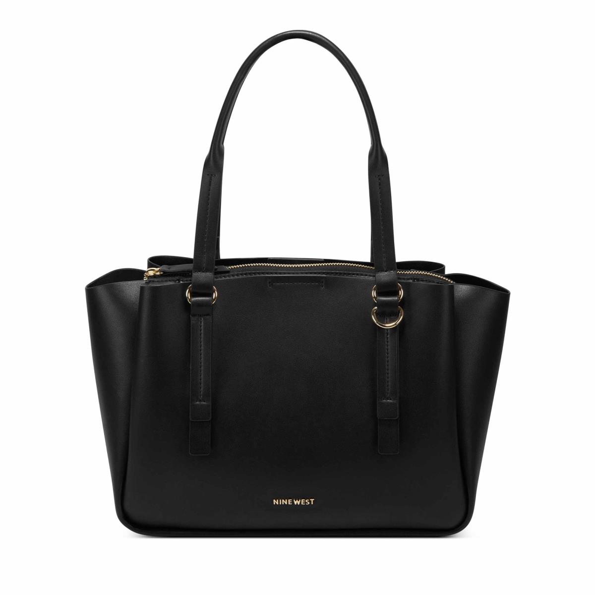 Nine West Maisie Jet Set Satchel Çanta Kadın Siyah | 2360FZIER