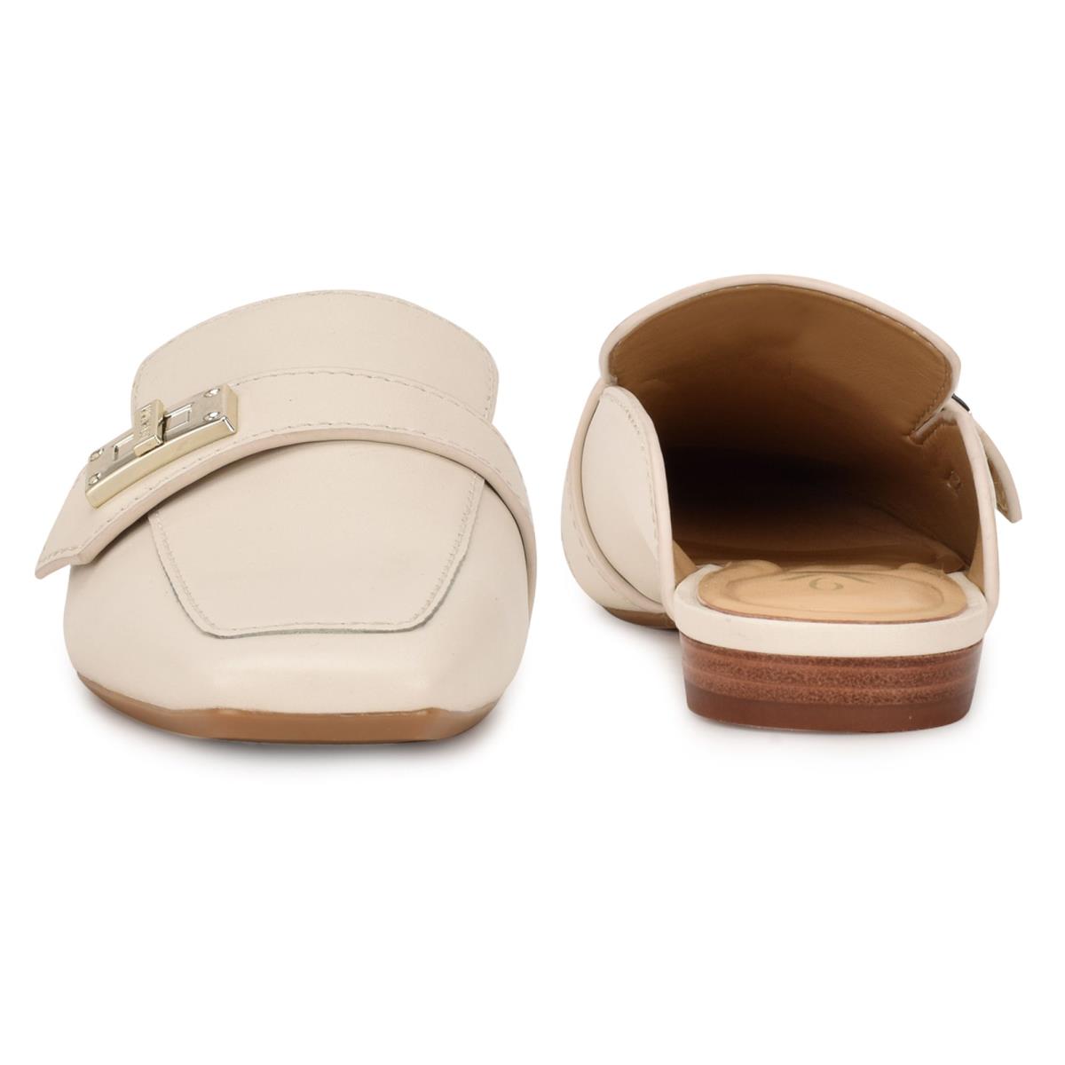 Nine West Neat 9x9 Loafer Mule Ayakkabı Kadın Krema | 0693TPIKO