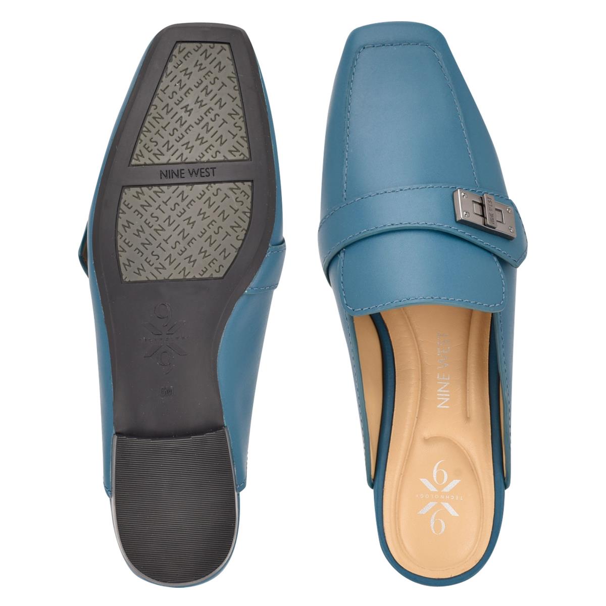 Nine West Neat 9x9 Loafer Mule Ayakkabı Kadın Turkuaz | 9024ZXRHC