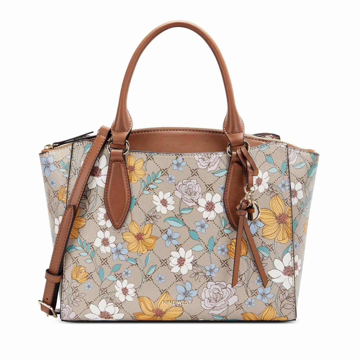 Nine West Paisley Jet Set Satchel Çanta Kadın Çiçekli | 1854SMJHY