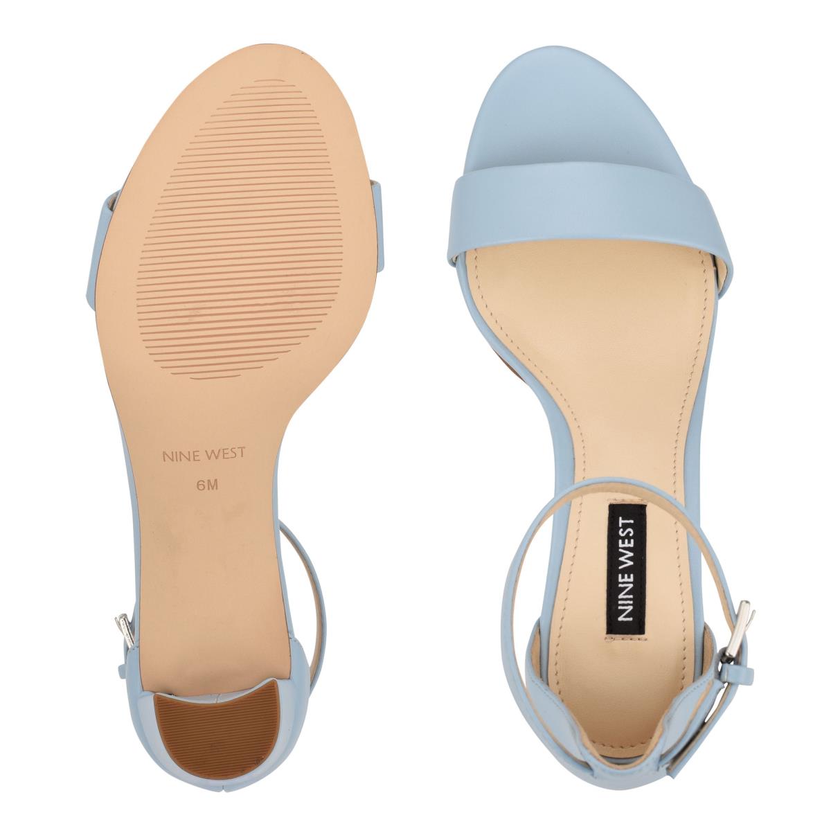 Nine West Pruce Ankle Askılı Block Topuklu Sandalet Kadın Mavi | 0852JBEWN