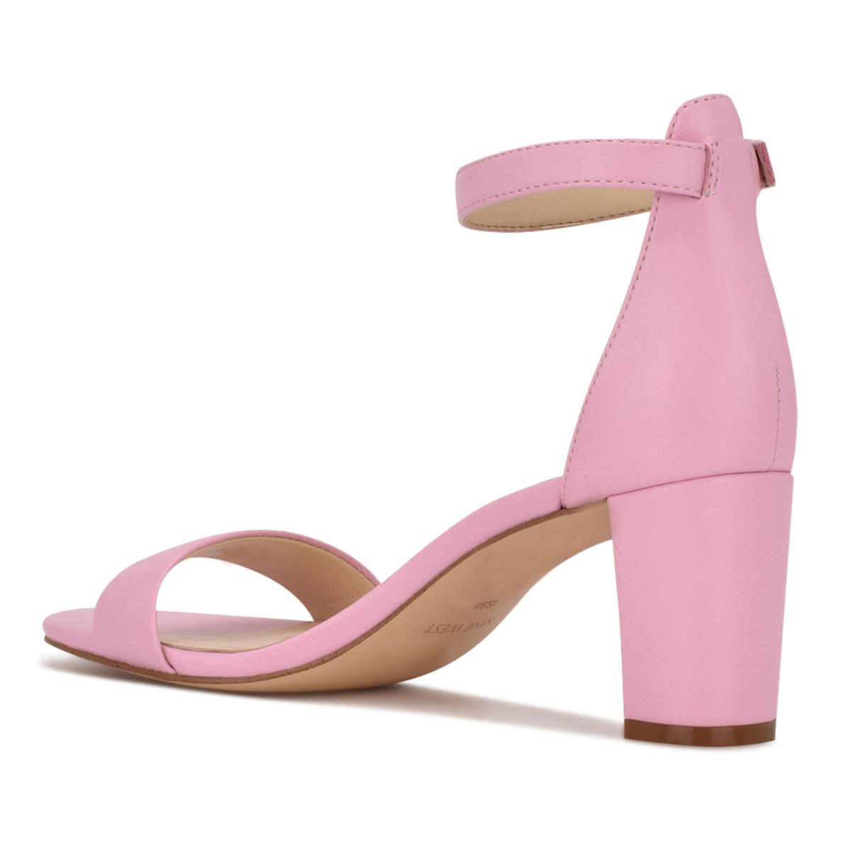 Nine West Pruce Ankle Askılı Block Topuklu Sandalet Kadın Pembe | 2879WMPXF