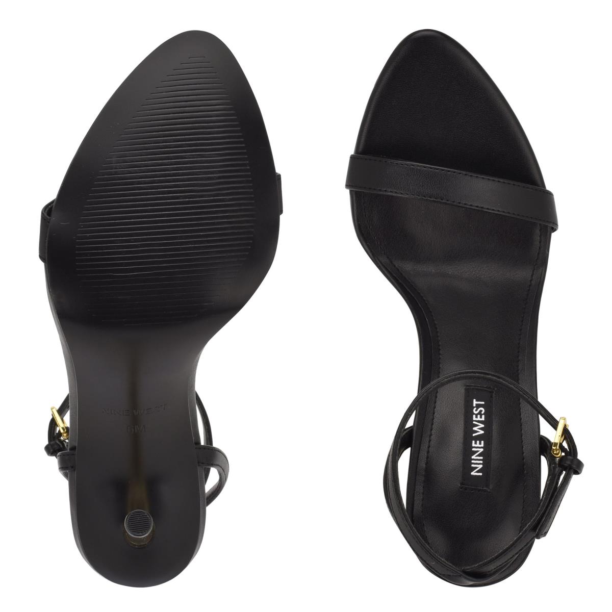 Nine West Reina Ankle Askılı Sandalet Kadın Siyah | 7861EYTUM