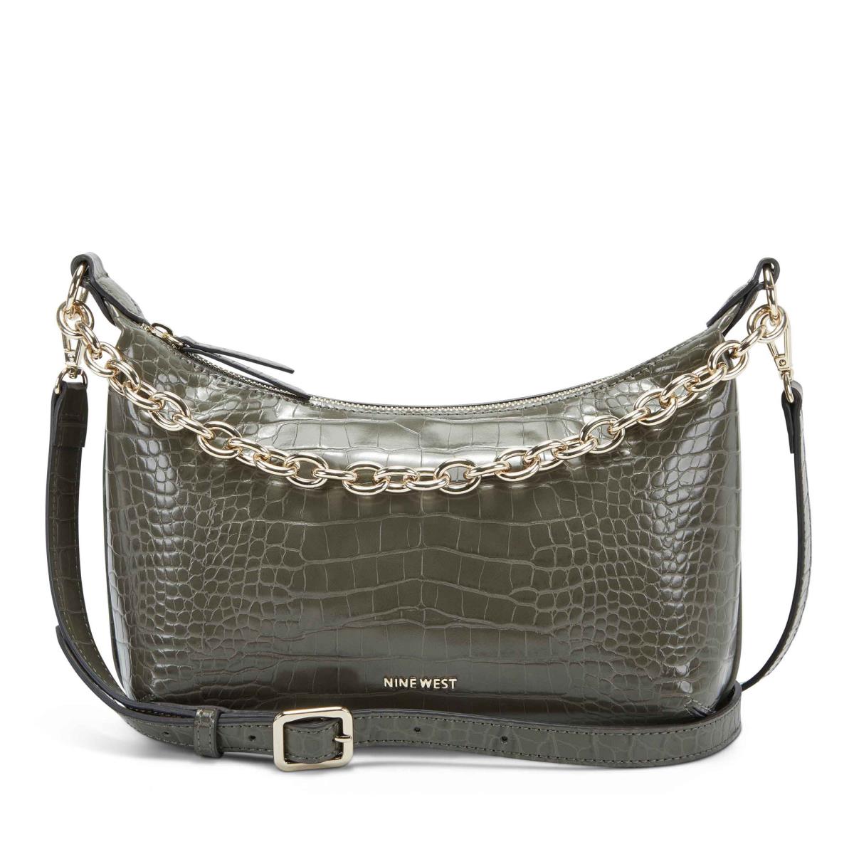 Nine West Ronnie Top Zip Shoulder Bag Omuz Çantası Kadın Yılan | 5107EBSXW