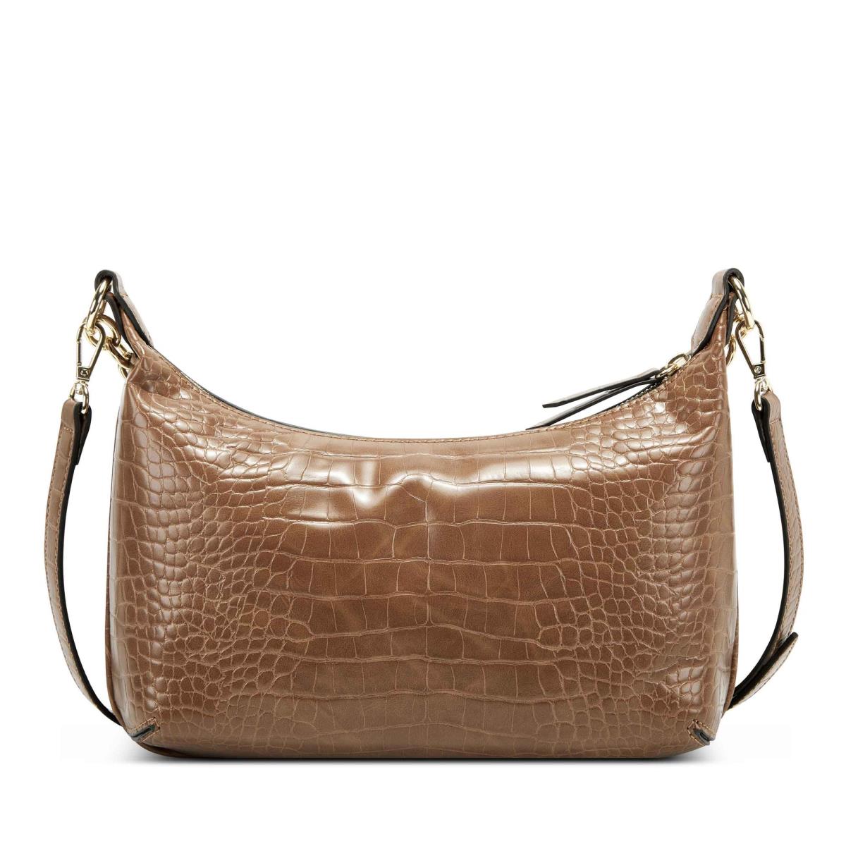 Nine West Ronnie Top Zip Shoulder Bag Omuz Çantası Kadın Kahverengi | 6349VJOPY