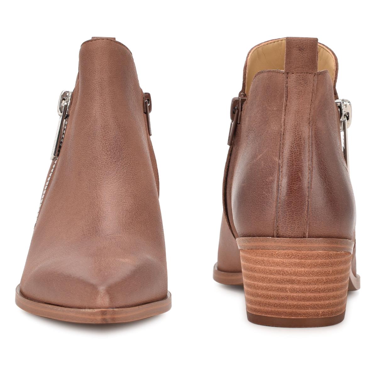 Nine West Single Pointy Burunlu Bot Kadın Kahverengi | 0189SFZMO