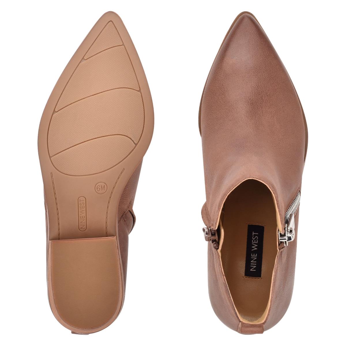 Nine West Single Pointy Burunlu Bot Kadın Kahverengi | 0189SFZMO