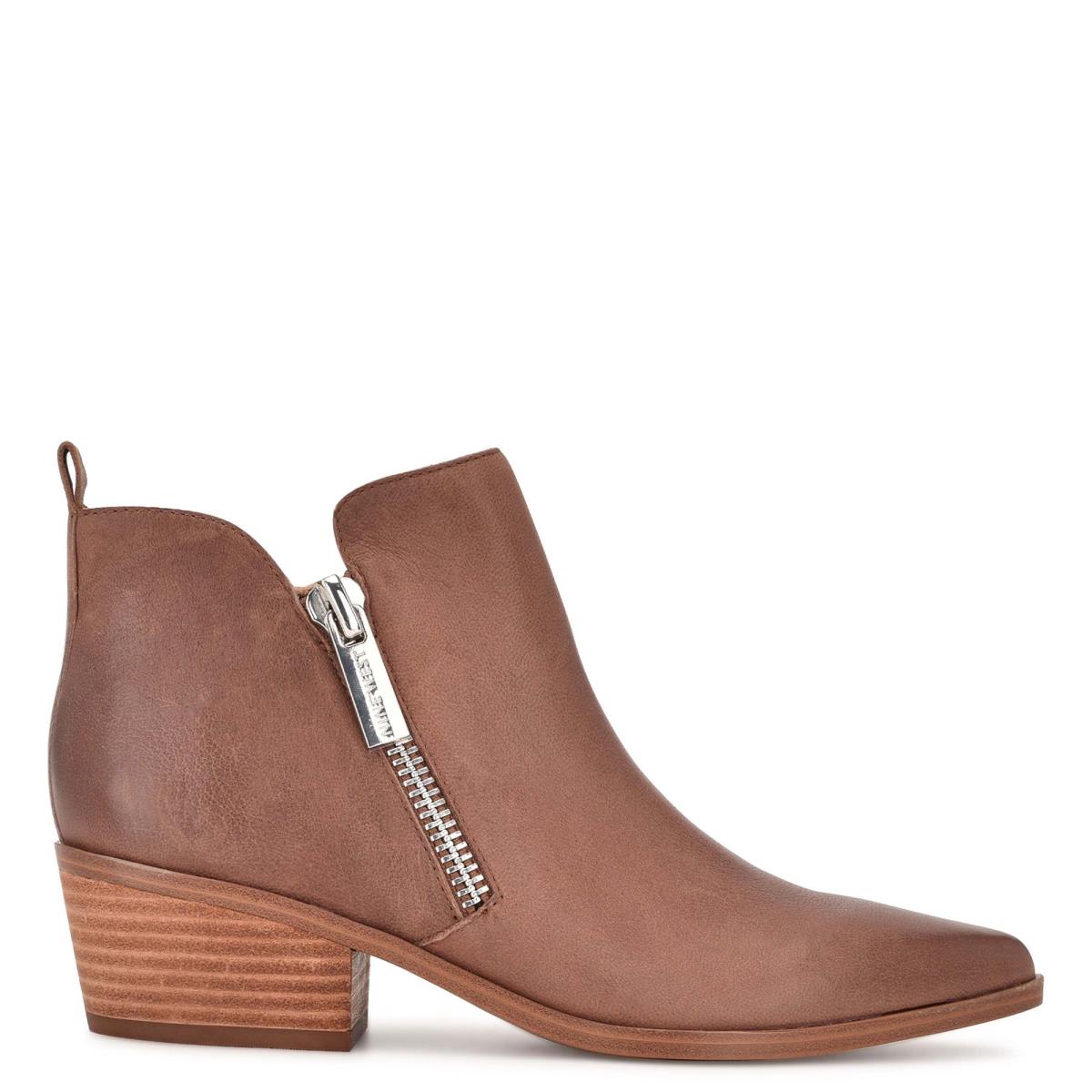 Nine West Single Pointy Burunlu Bot Kadın Kahverengi | 0189SFZMO