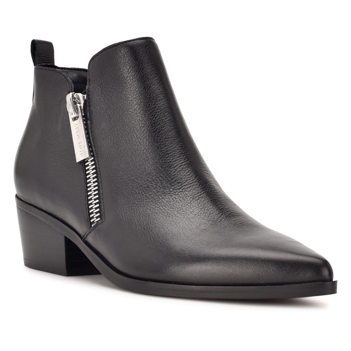 Nine West Single Pointy Burunlu Bot Kadın Siyah | 8465ODART