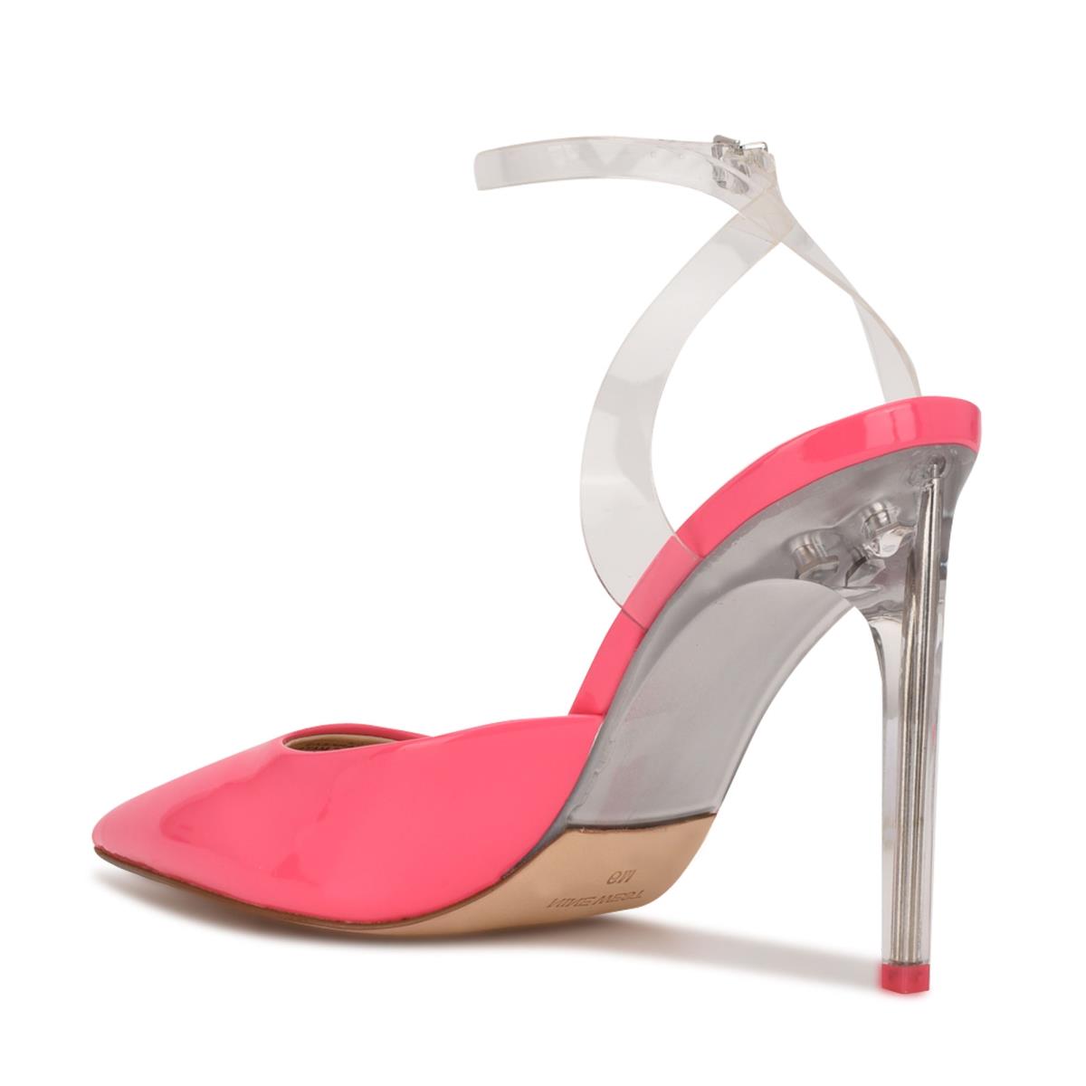 Nine West Sparkea Ankle Askılı Stiletto Ayakkabı Kadın Pembe | 7834ELHAO