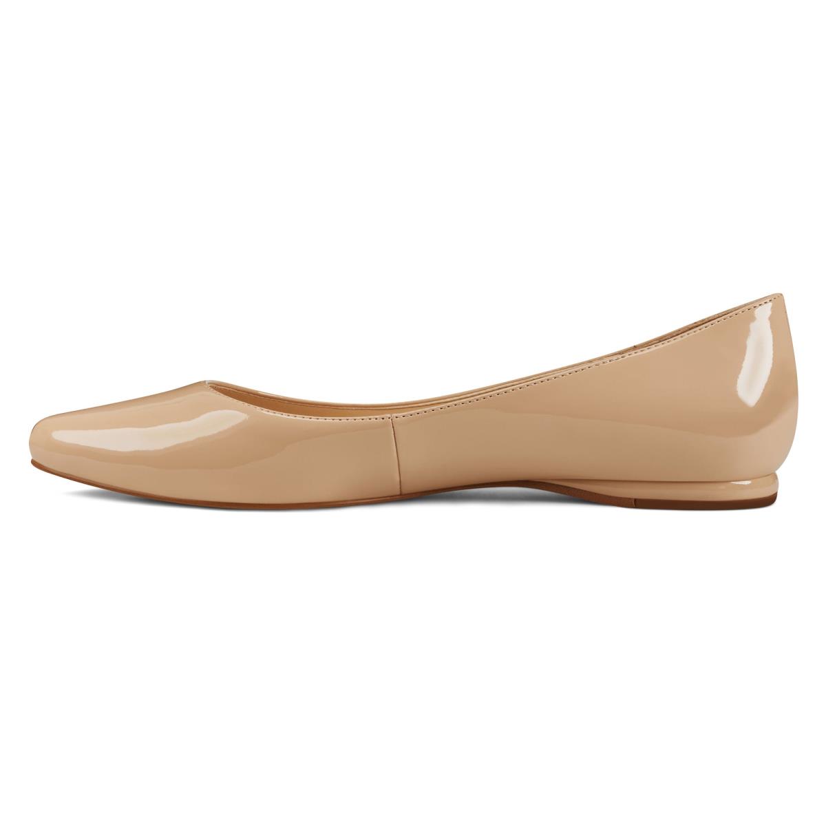 Nine West Speakup Almond Burunlu Flats Kadın Açık Bej Rengi | 0583JWQAO