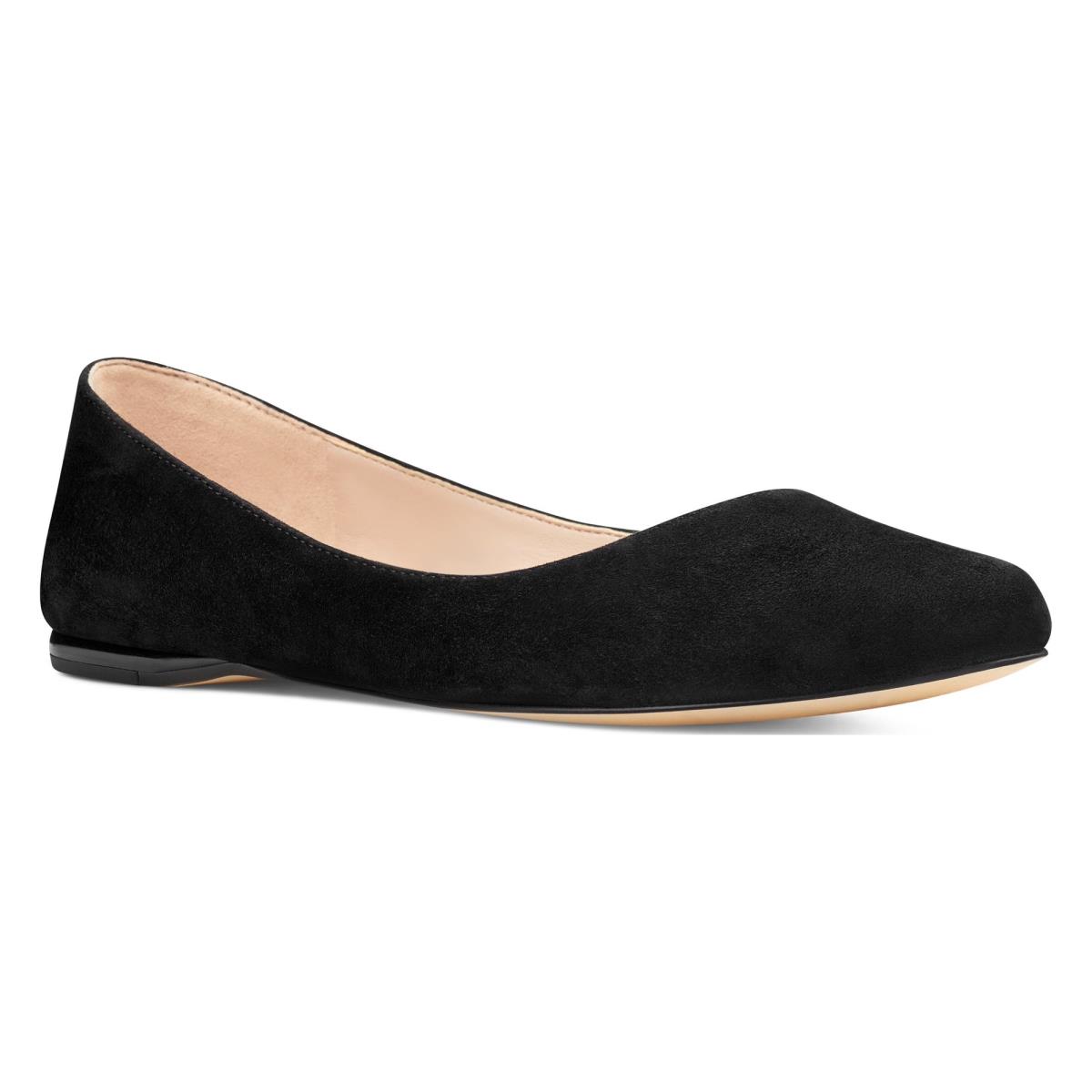 Nine West Speakup Almond Burunlu Flats Kadın Siyah | 6532OHLIC