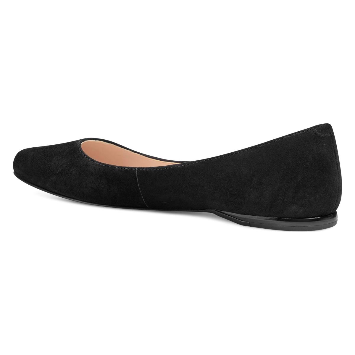 Nine West Speakup Almond Burunlu Flats Kadın Siyah | 6532OHLIC