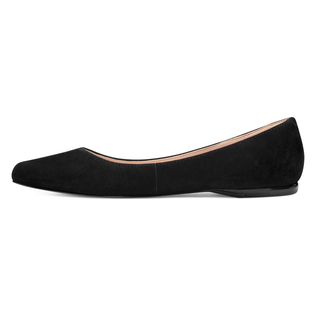 Nine West Speakup Almond Burunlu Flats Kadın Siyah | 6532OHLIC