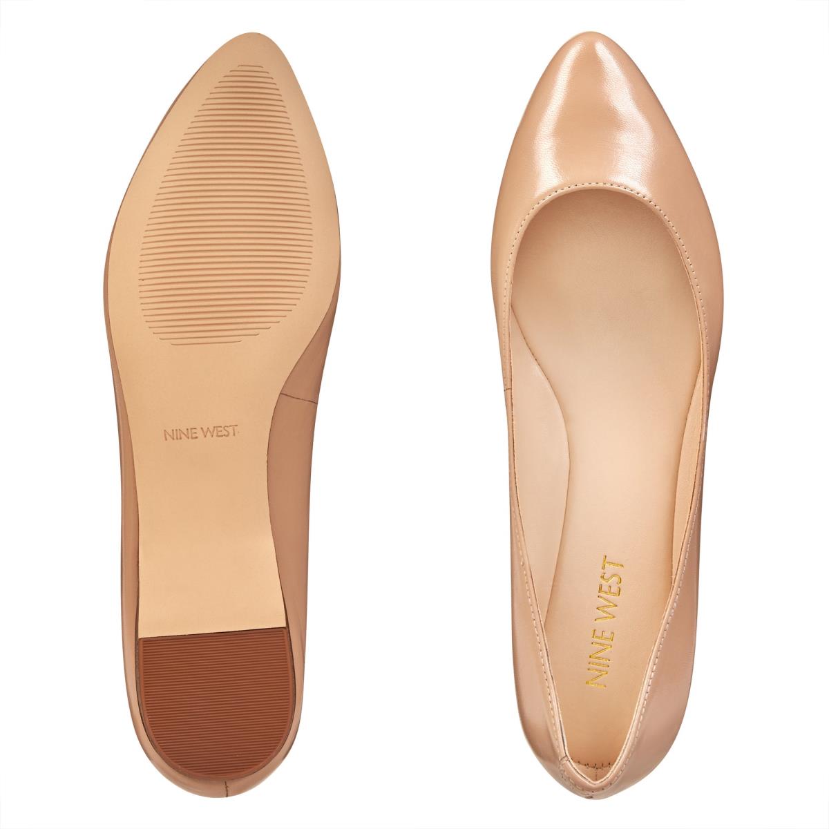 Nine West Speakup Almond Burunlu Flats Kadın Bej Rengi | 7605ARKOB