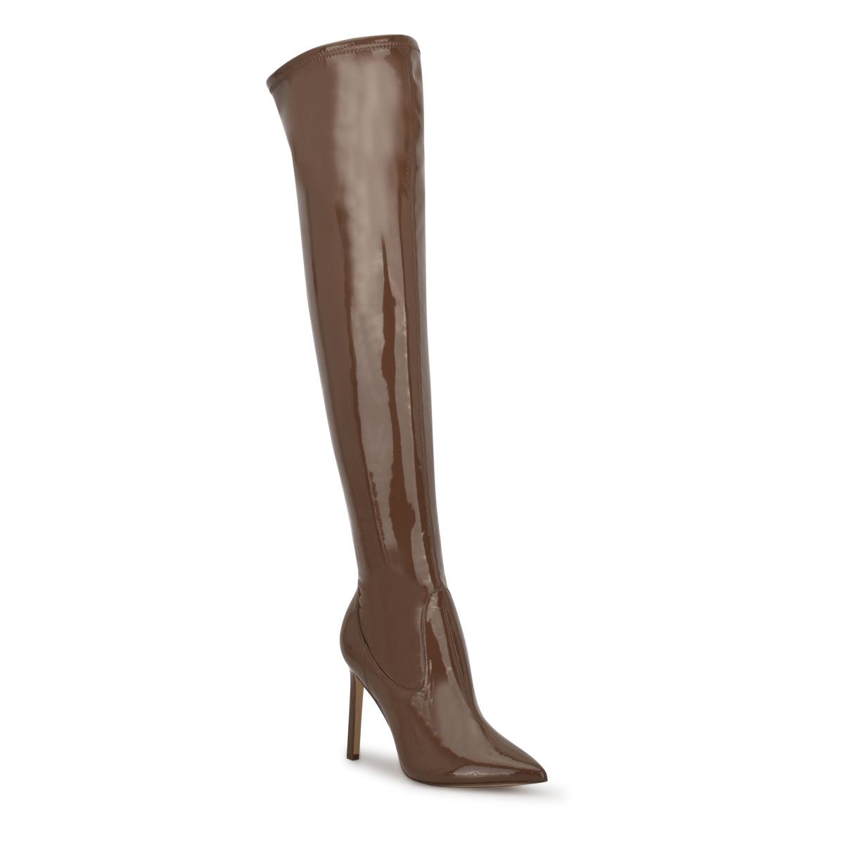 Nine West Tacy Over The Knee Bot Kadın Kahverengi | 6751OMNGA