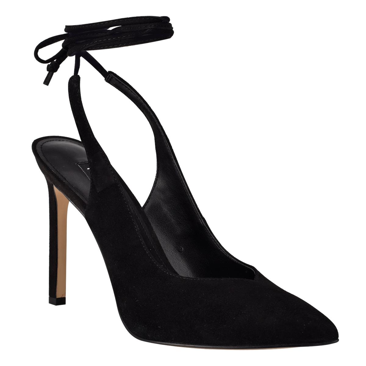 Nine West Talon Ankle Wrap Elbise Stiletto Ayakkabı Kadın Siyah | 4153FWURV