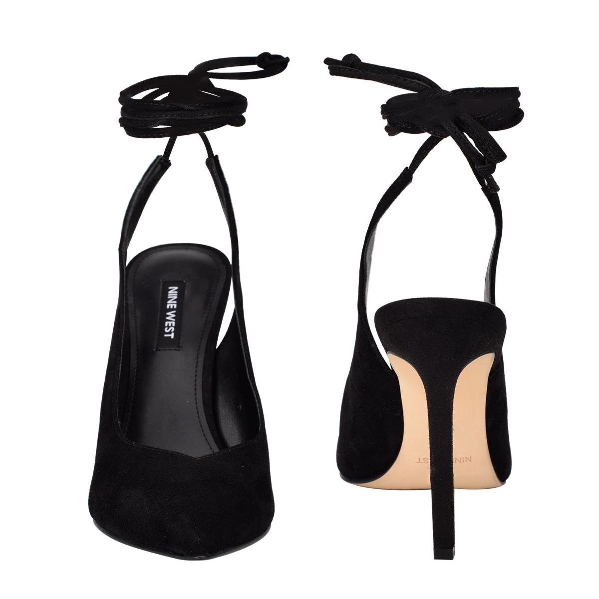 Nine West Talon Ankle Wrap Elbise Stiletto Ayakkabı Kadın Siyah | 4153FWURV