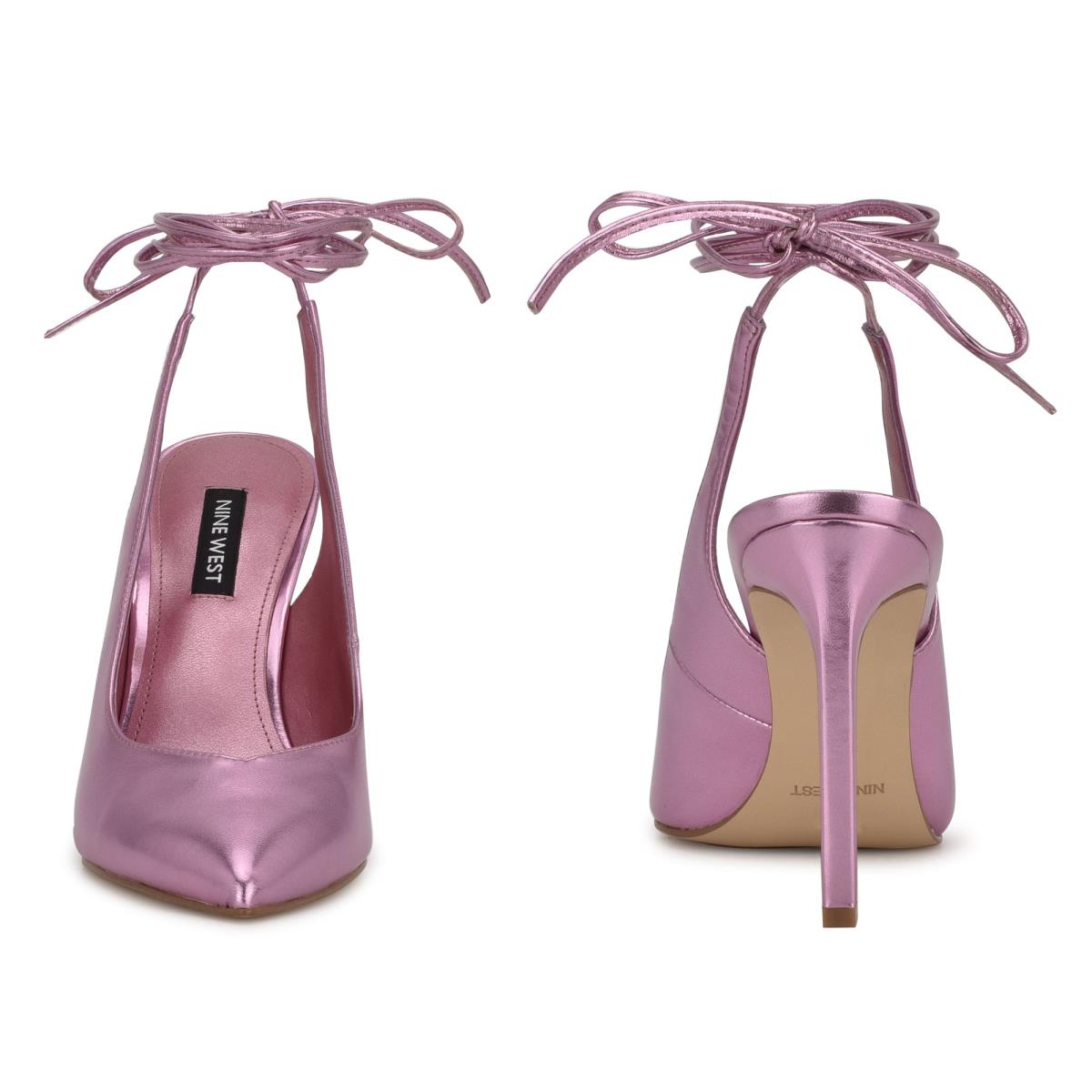 Nine West Talon Ankle Wrap Elbise Stiletto Ayakkabı Kadın Pembe | 6735NQFHC