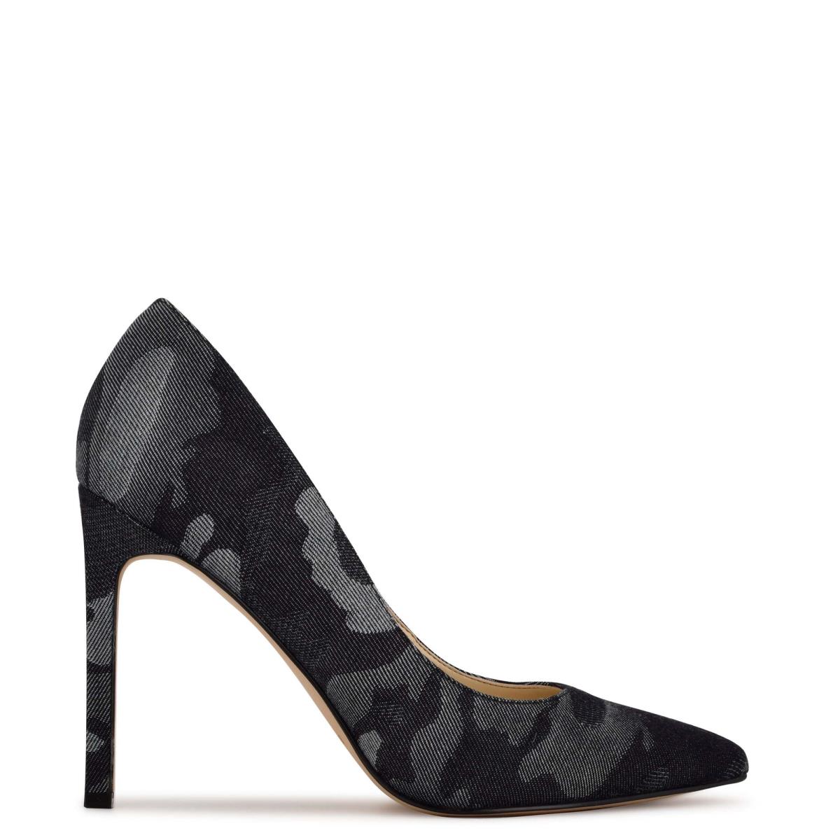 Nine West Tatiana Pointy Burunlu Stiletto Ayakkabı Kadın Mavi Camo | 1623QBWMJ