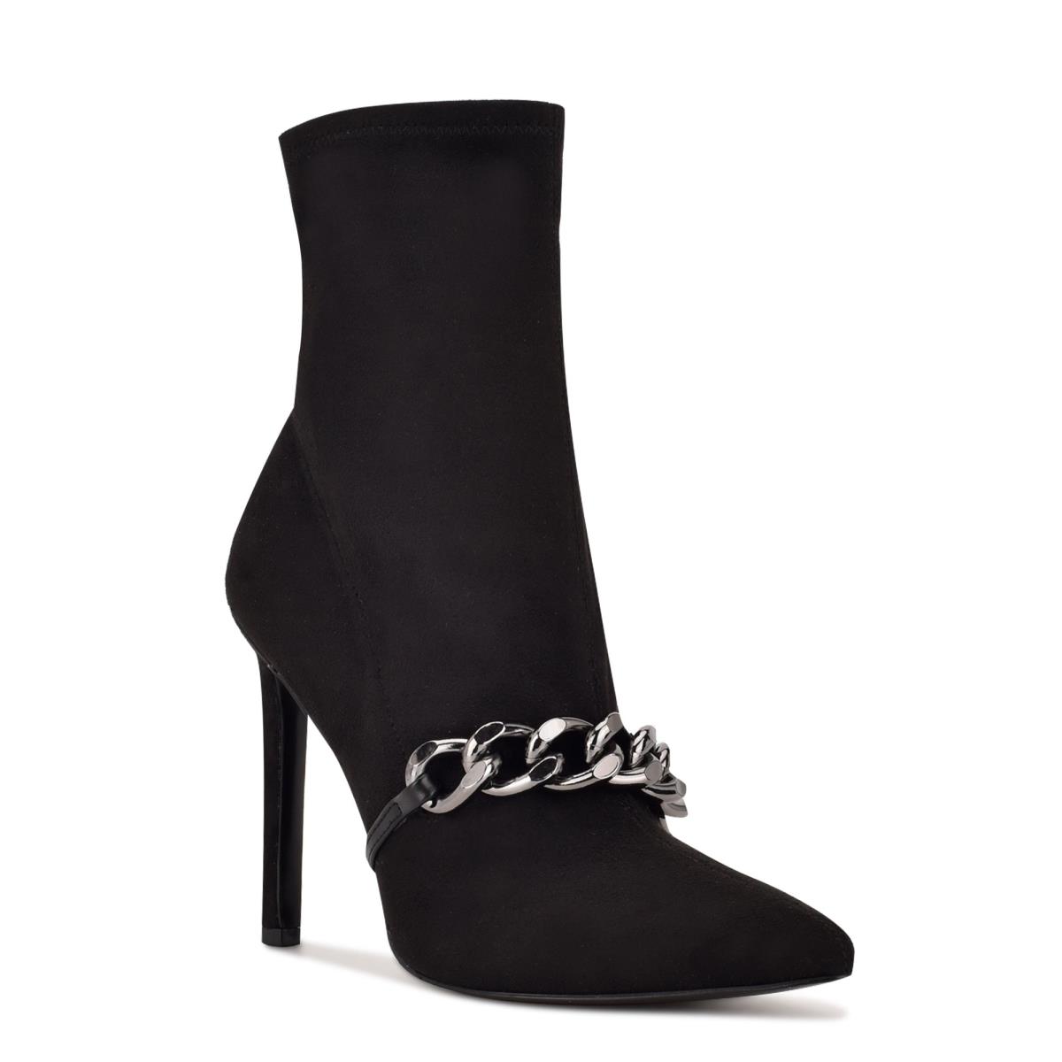 Nine West Timbaa Elbise Bootie Bot Kadın Siyah | 0826GZVOM