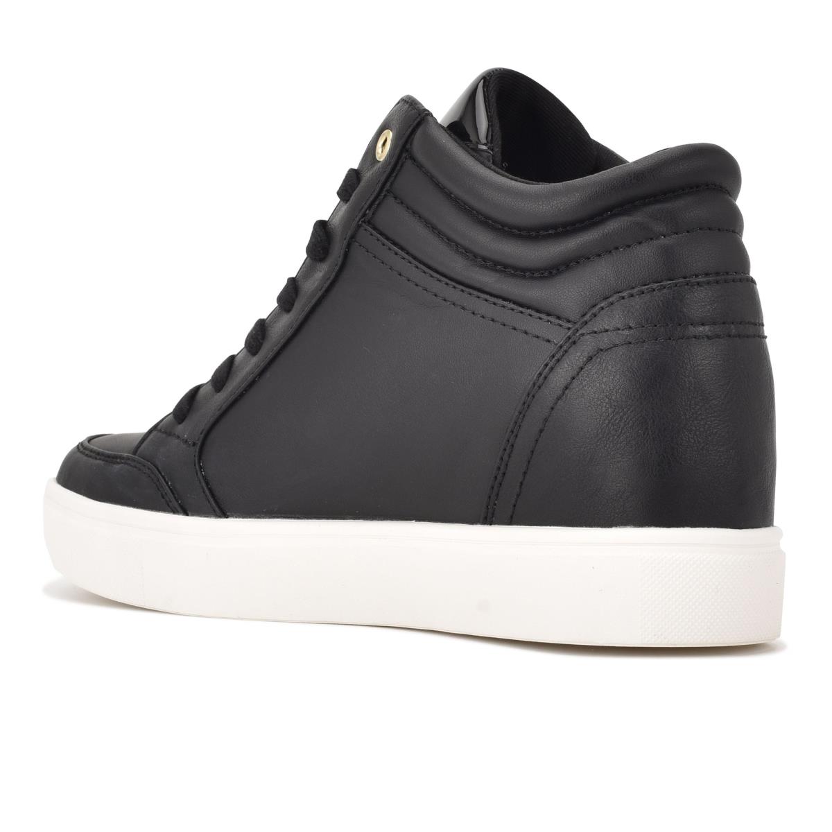 Nine West Tons High Top Hidden Wedge Sneakers Spor Ayakkabı Kadın Siyah | 2530AWMNE