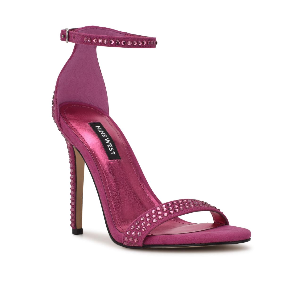 Nine West Toria Ankle Askılı Sandalet Kadın Koyu Pembe | 6937ULMCF